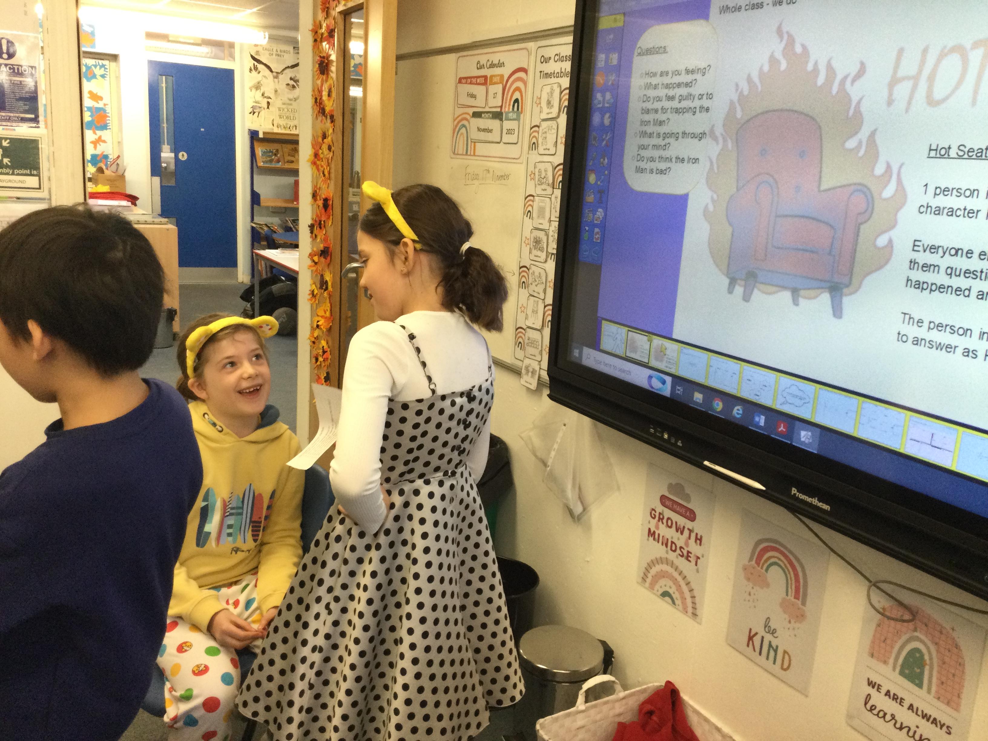 Merdon Merdon Junior School - Role on the Wall and Hot Seating